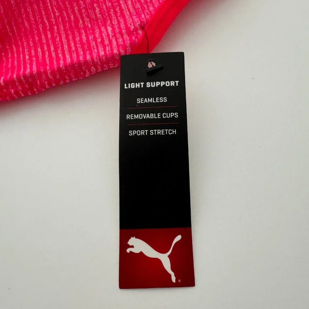 PUMA Women's Seamless Sports Bra with Removable Cups, NEW, Size L - Picture 9 of 9